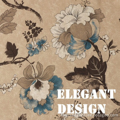 Half Window Vintage Floral Curtain Tiers